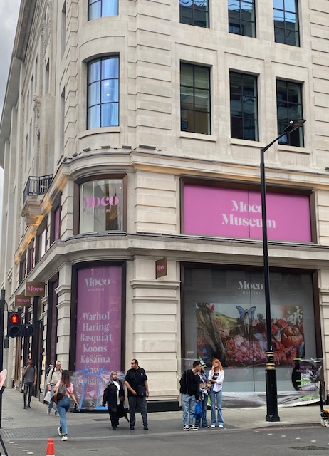 The facade of London's Moco Museum at 1-4 Marble Arch.