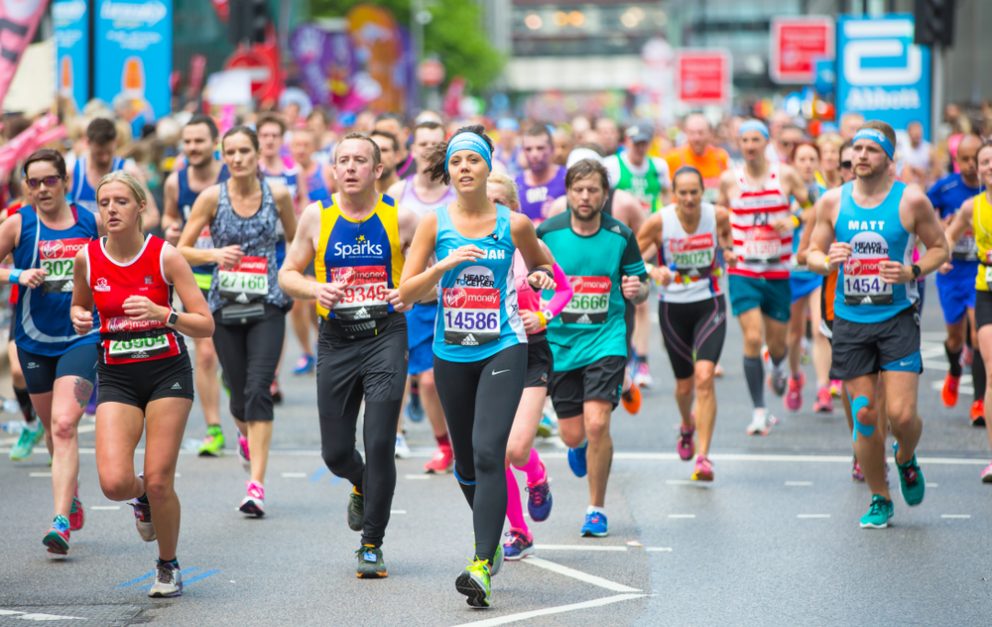 Runners in the London Marathon.
