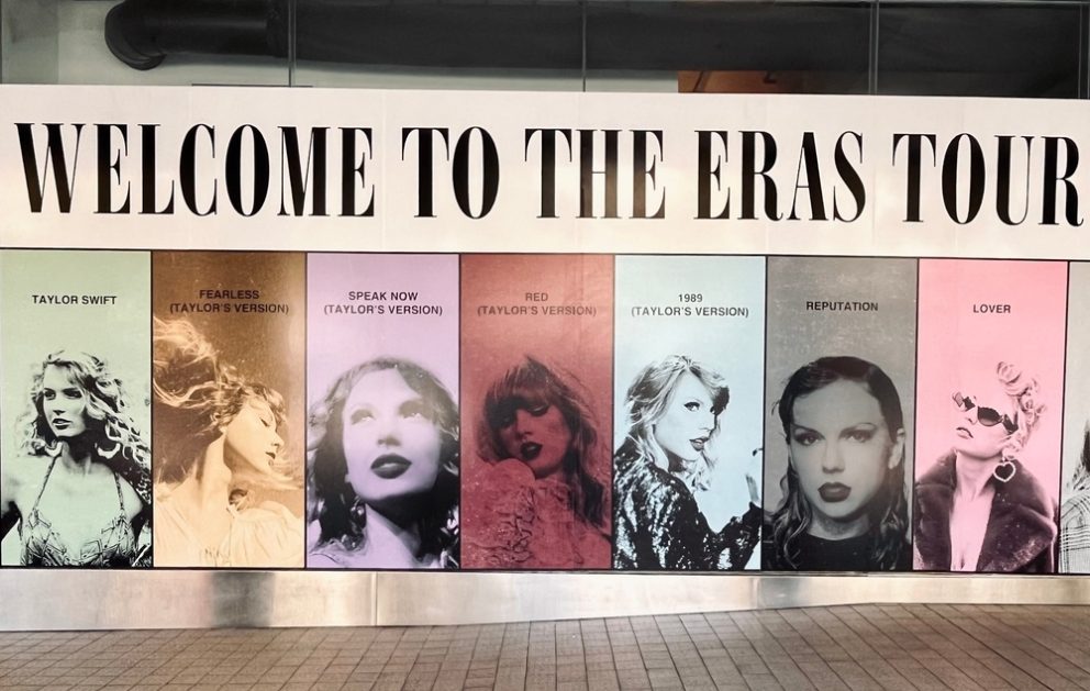 Poster for Taylor Swift's The Eras Tour.