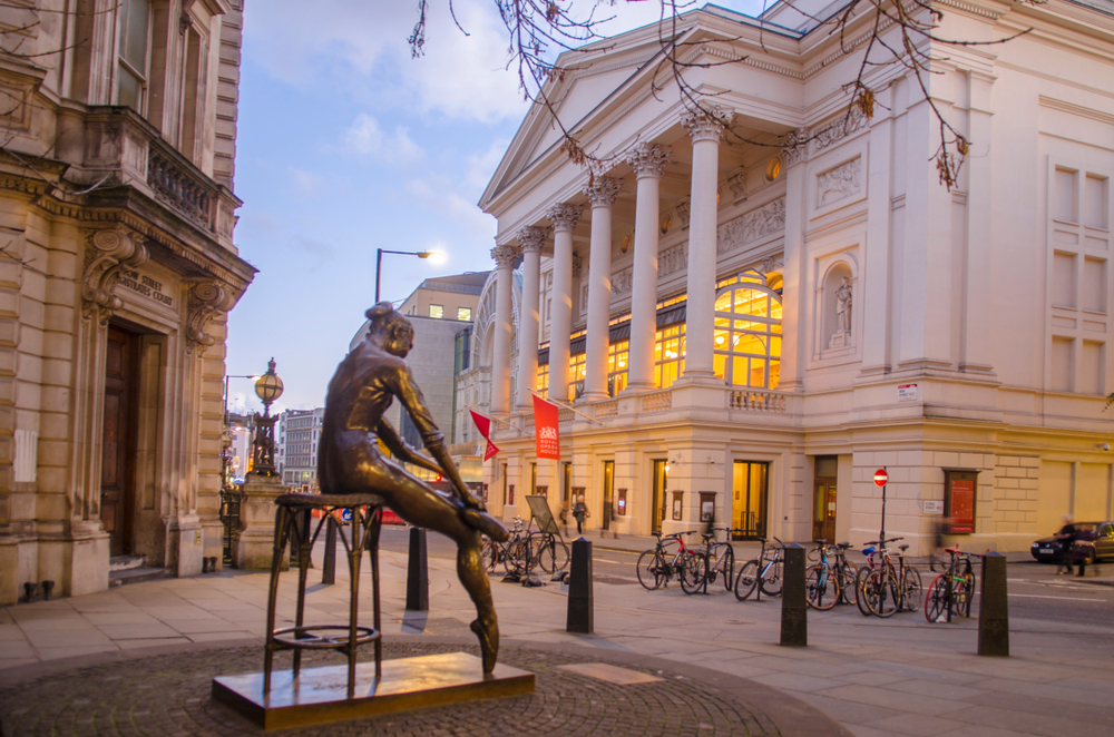 Exterior of the Royal Opera House in London.